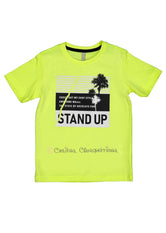 Camiseta manga corta niño fluor "Stand up" de Birba Trybeyond