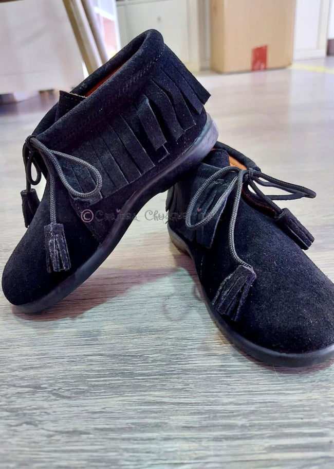 Zapatos tipo mohicanas unisex negro de Chuches