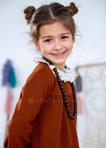 Vestido niña color caldera Familia Caldera de Mon Petit Bonbon