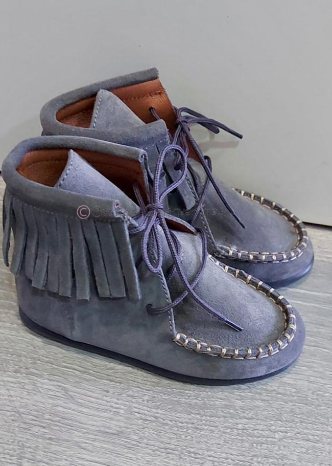 Zapatos tipo mohicanas unisex gris de Chuches