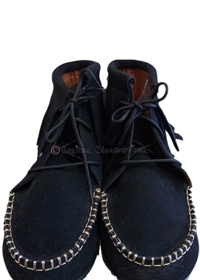 Zapatos tipo mohicanas unisex negra de Chuches